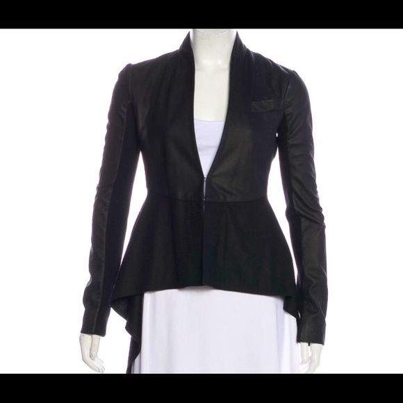 Veda leather high-low Jacket - Picture 2 of 16